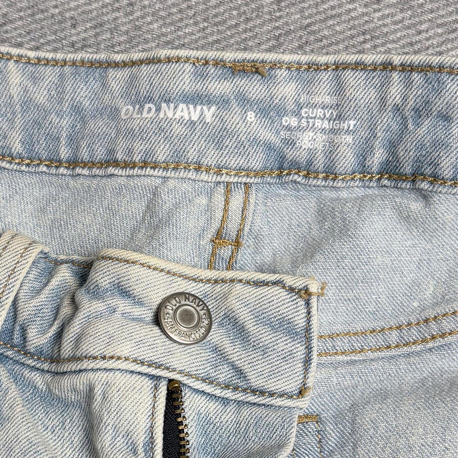 Old Navy Light Wash Distressed Cutoff Denim Shorts Size 8