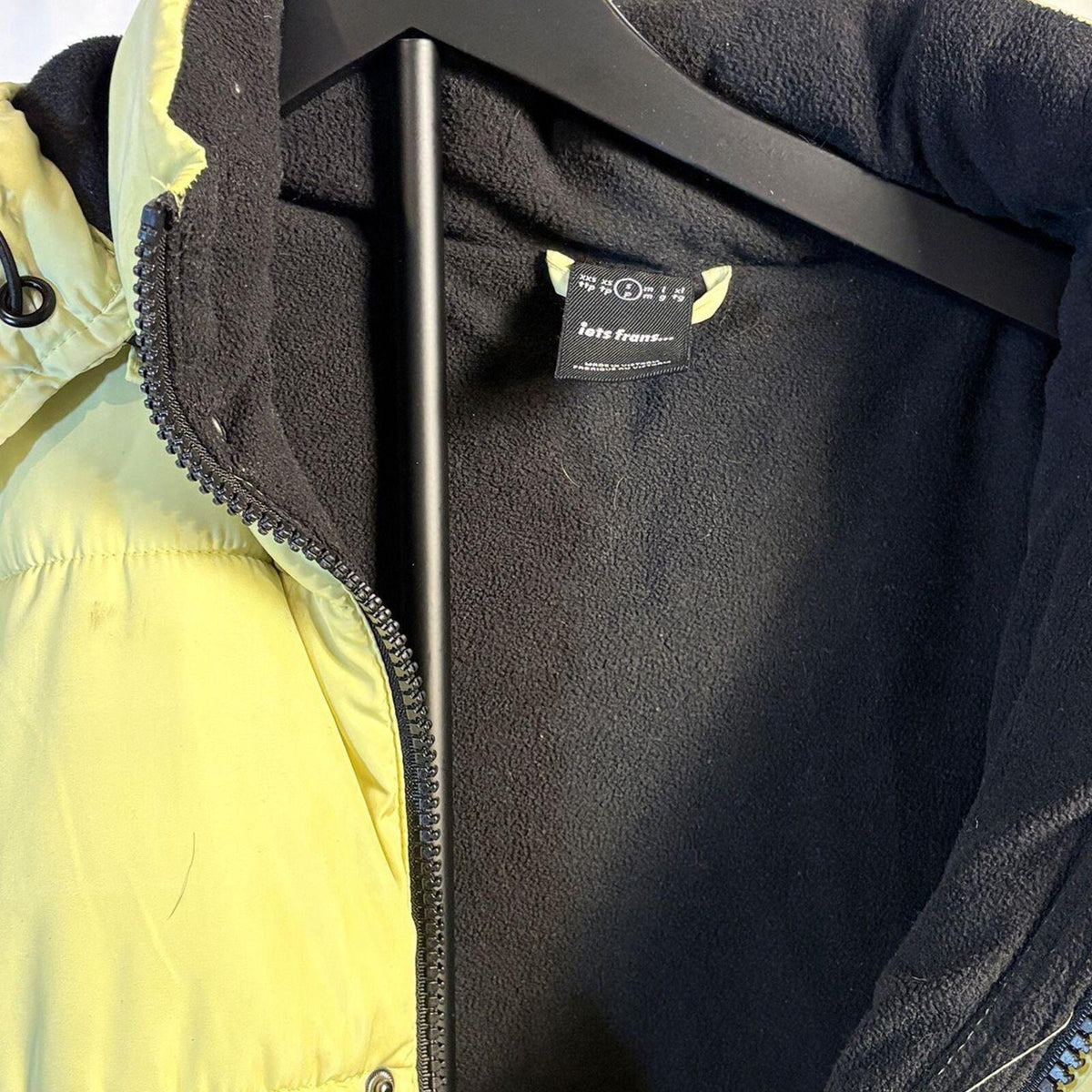 iets frans Lime Hooded Puffer Jacket