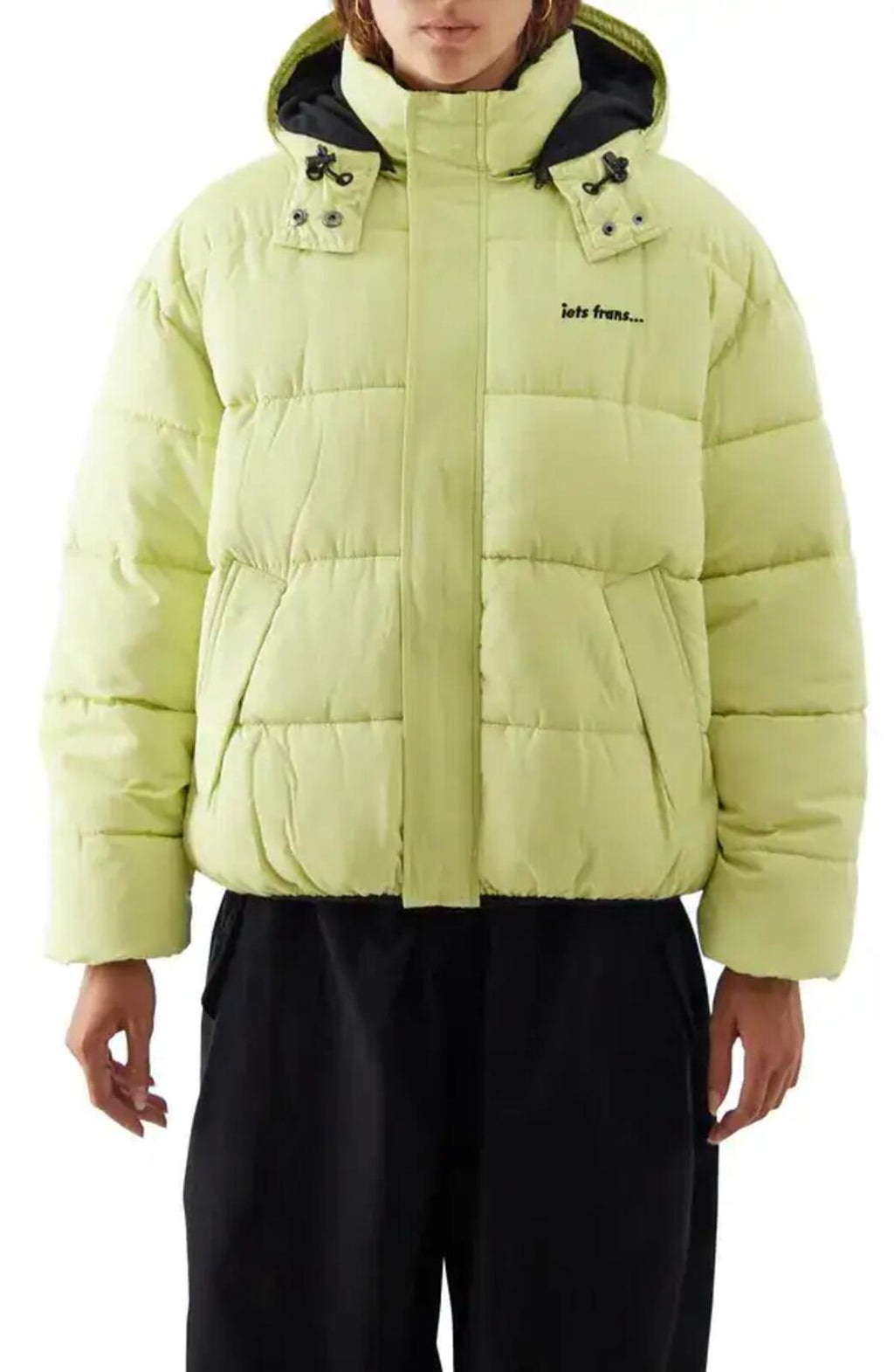 iets frans Lime Hooded Puffer Jacket