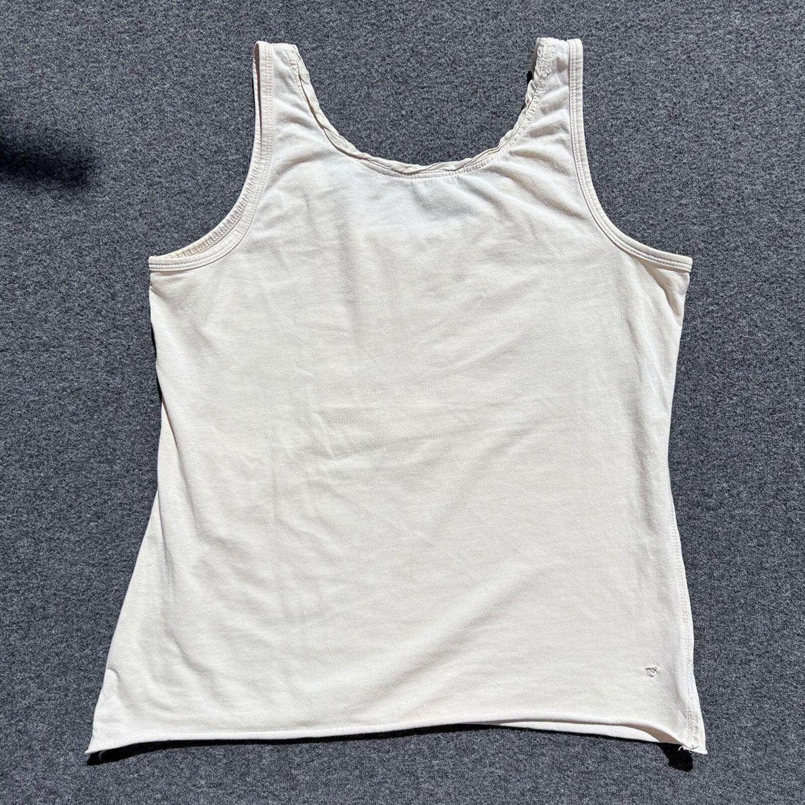 Eddie Bauer Women's Cream Sleeveless Tank Top Size XS