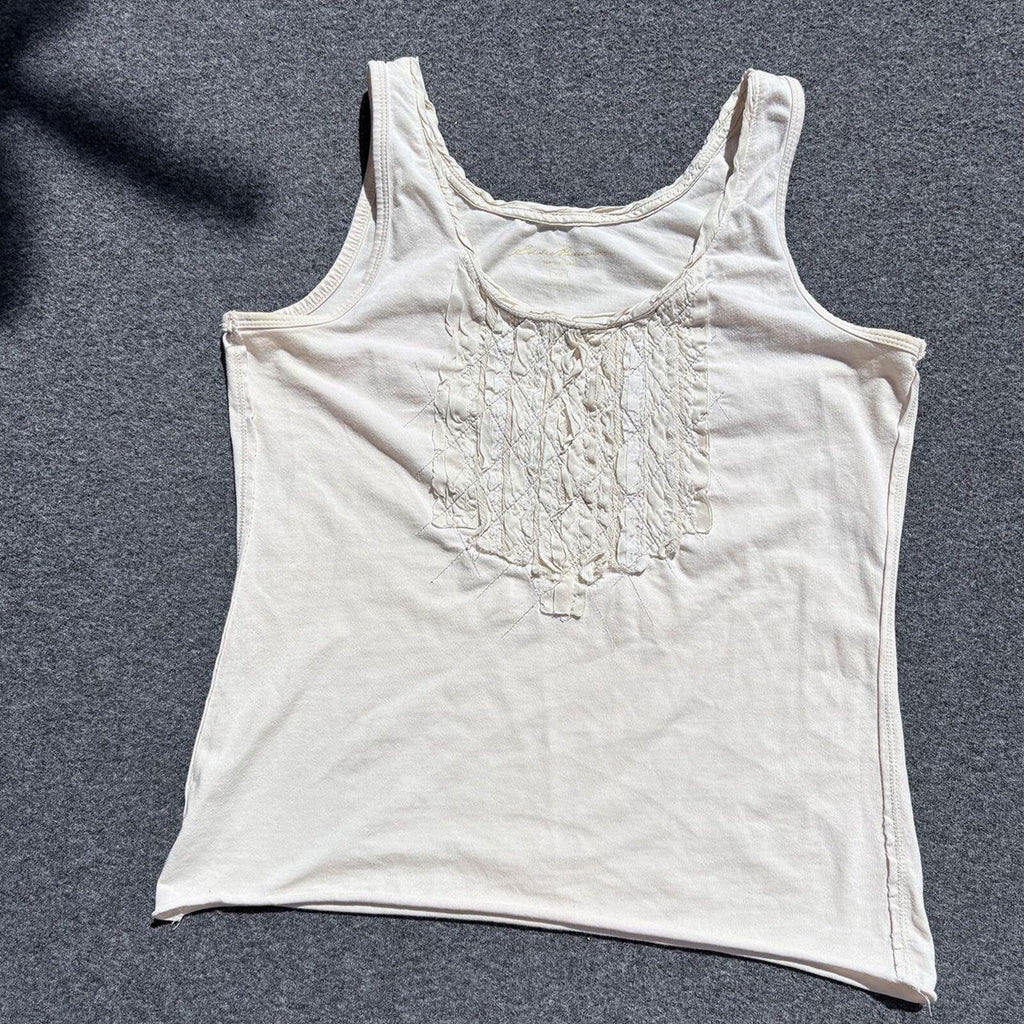 Eddie Bauer Women's Cream Sleeveless Tank Top Size XS