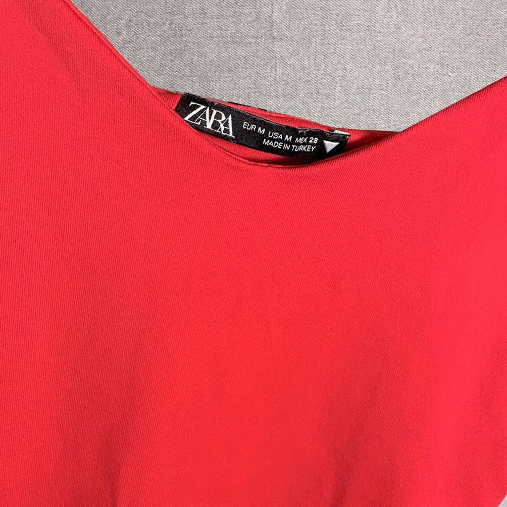 ZARA Red Sleeveless Bodysuit Size M