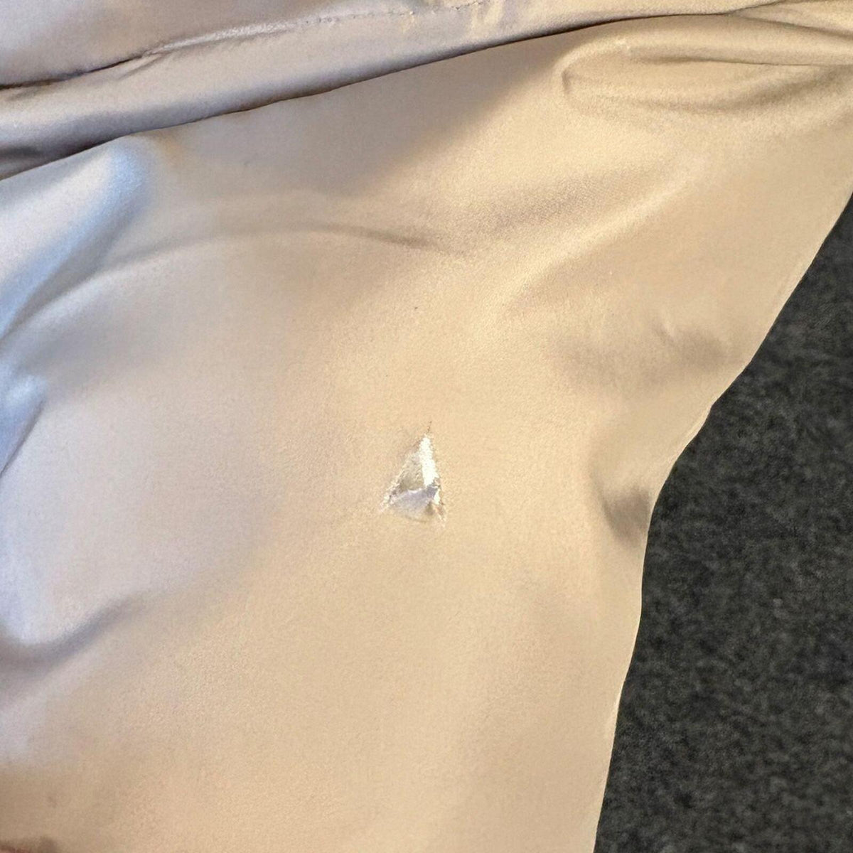 ZARA Beige Hooded Puffer Jacket Size S