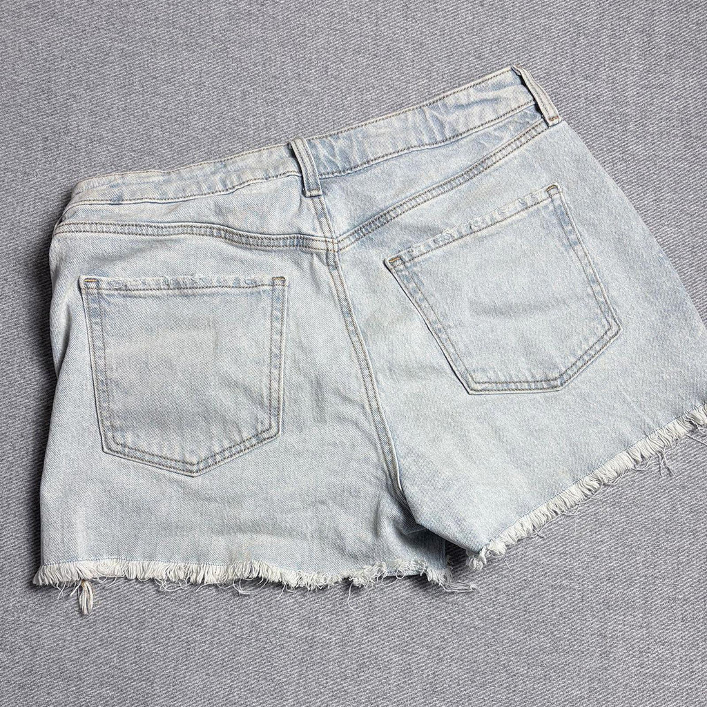 Old Navy Light Wash Distressed Cutoff Denim Shorts Size 8
