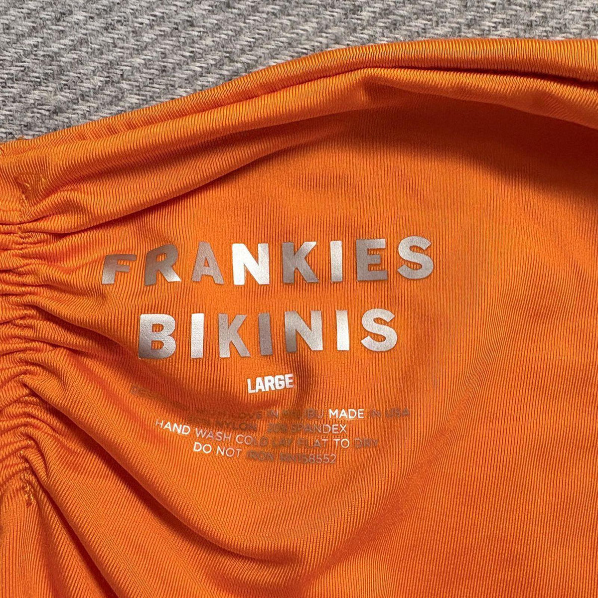 Frankies Bikinis Orange High-Cut Bikini Bottoms Large