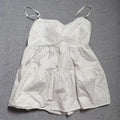 American Eagle White Tiered Spaghetti Strap Tie-Back Mini Dress Size M