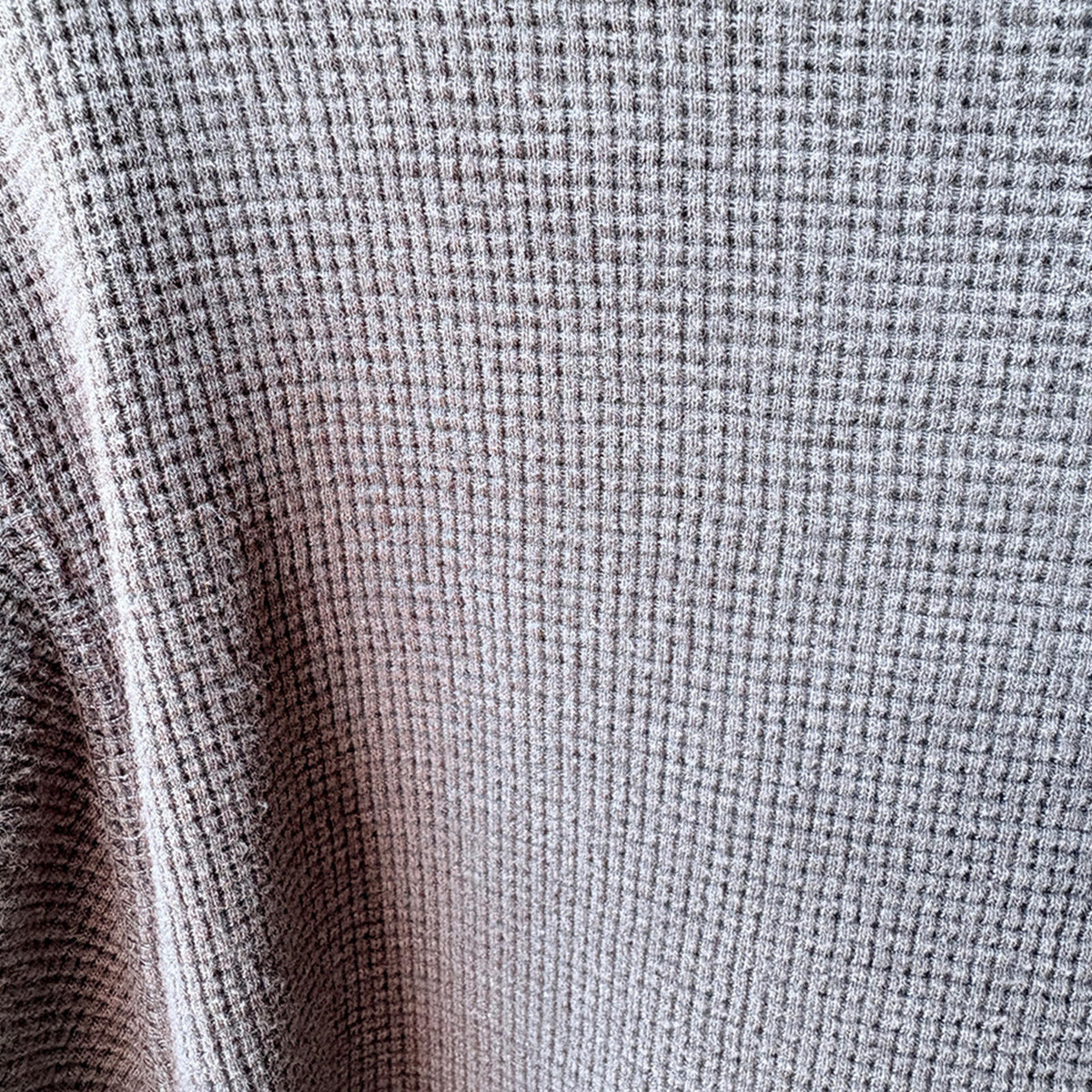 Faded Glory Gray Waffle Knit Long Sleeve Henley Shirt XL/XXL