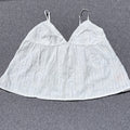 Forever 21 White Embroidered Double Strap Flowy Cami Top Size S