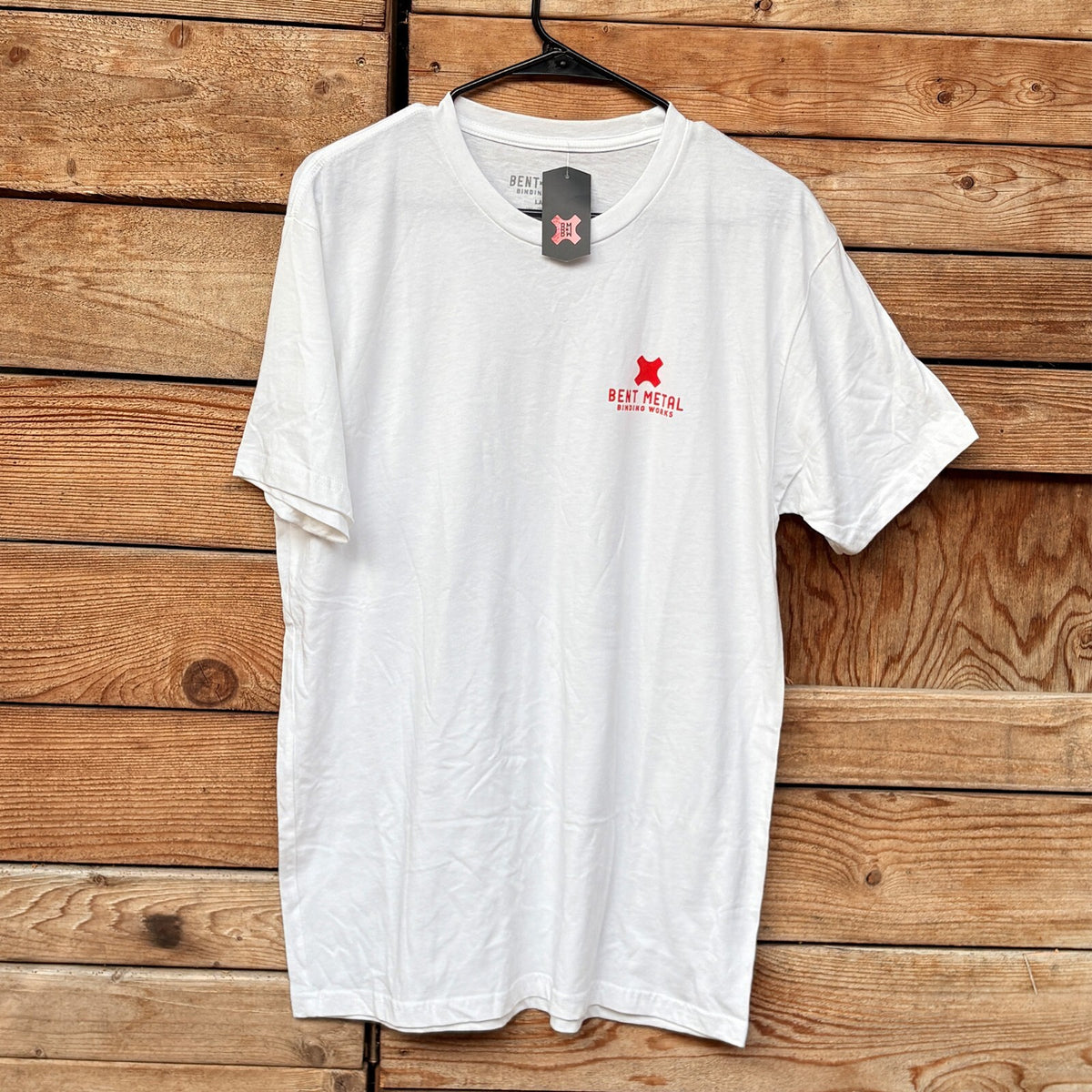 Bending White Graphic T-Shirt | L