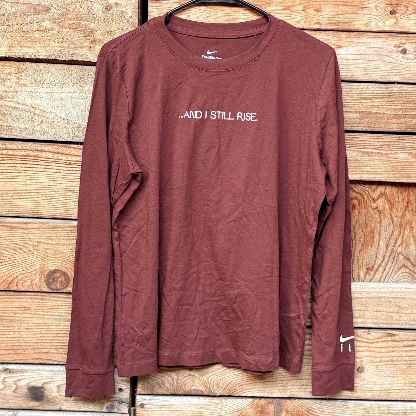 Nike The Nike Tee Maroon Long Sleeve Shirt | L