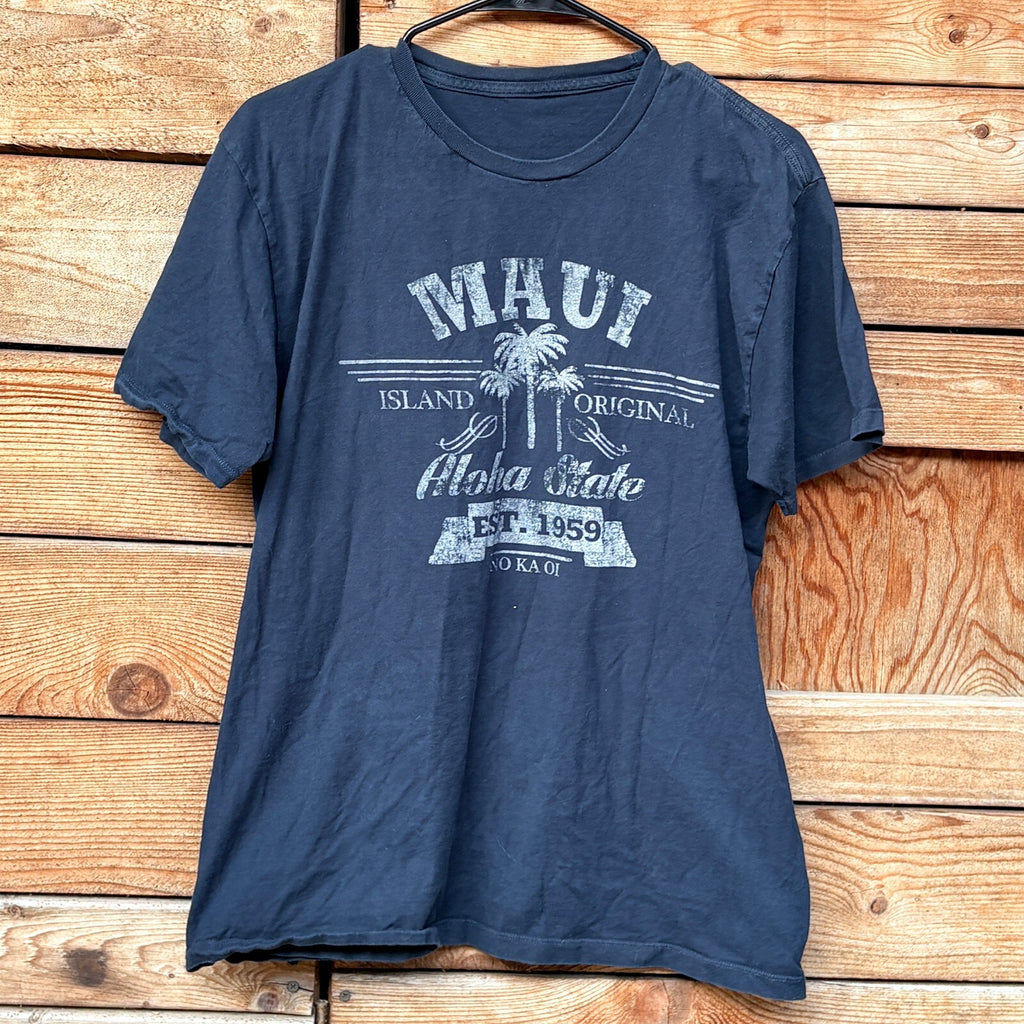Maui Aloha State Navy T-Shirt | S