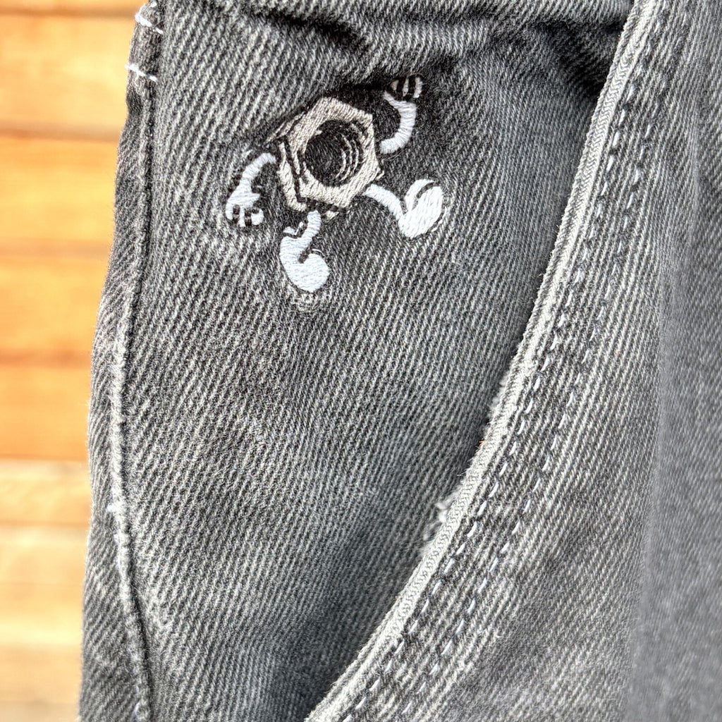 Route One Washed Black Spider Web Jeans | 26