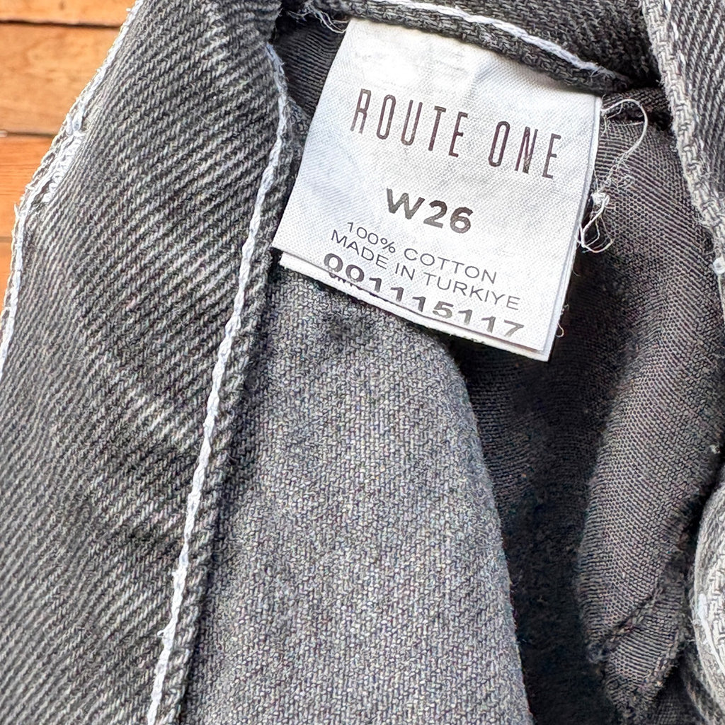 Route One Washed Black Spider Web Jeans | 26