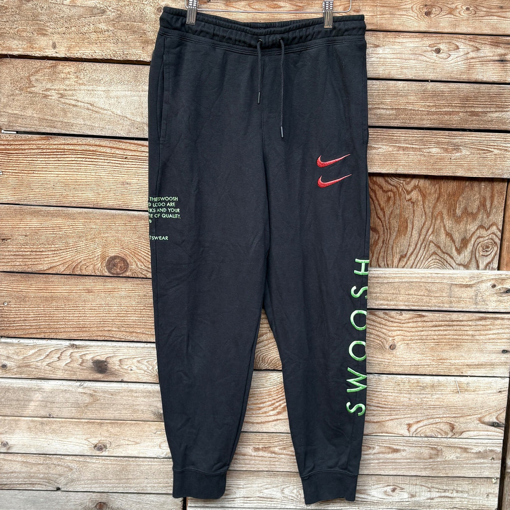 Nike Black Swoosh Jogger Sweatpants | M