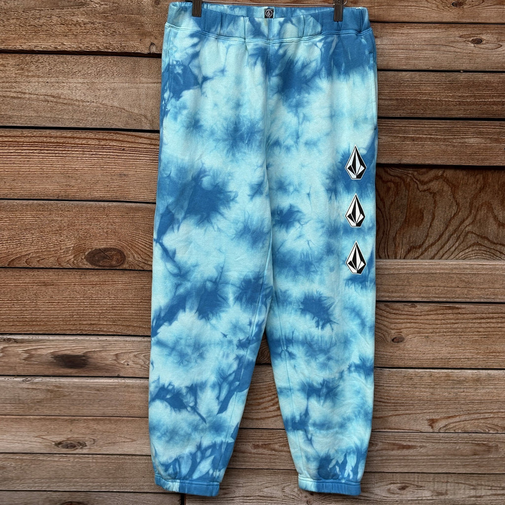 Volcom Blue Tie-Dye Jogger Sweatpants | S