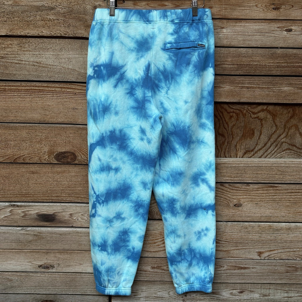 Volcom Blue Tie-Dye Jogger Sweatpants | S