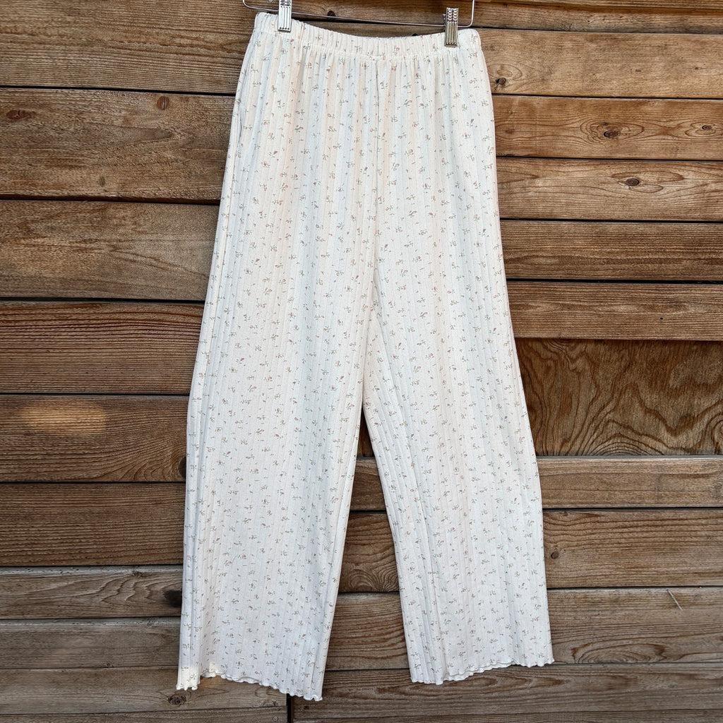 Dazy White Floral Lounge Pants | S