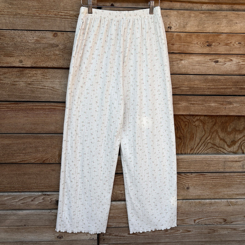 Dazy White Floral Lounge Pants | S