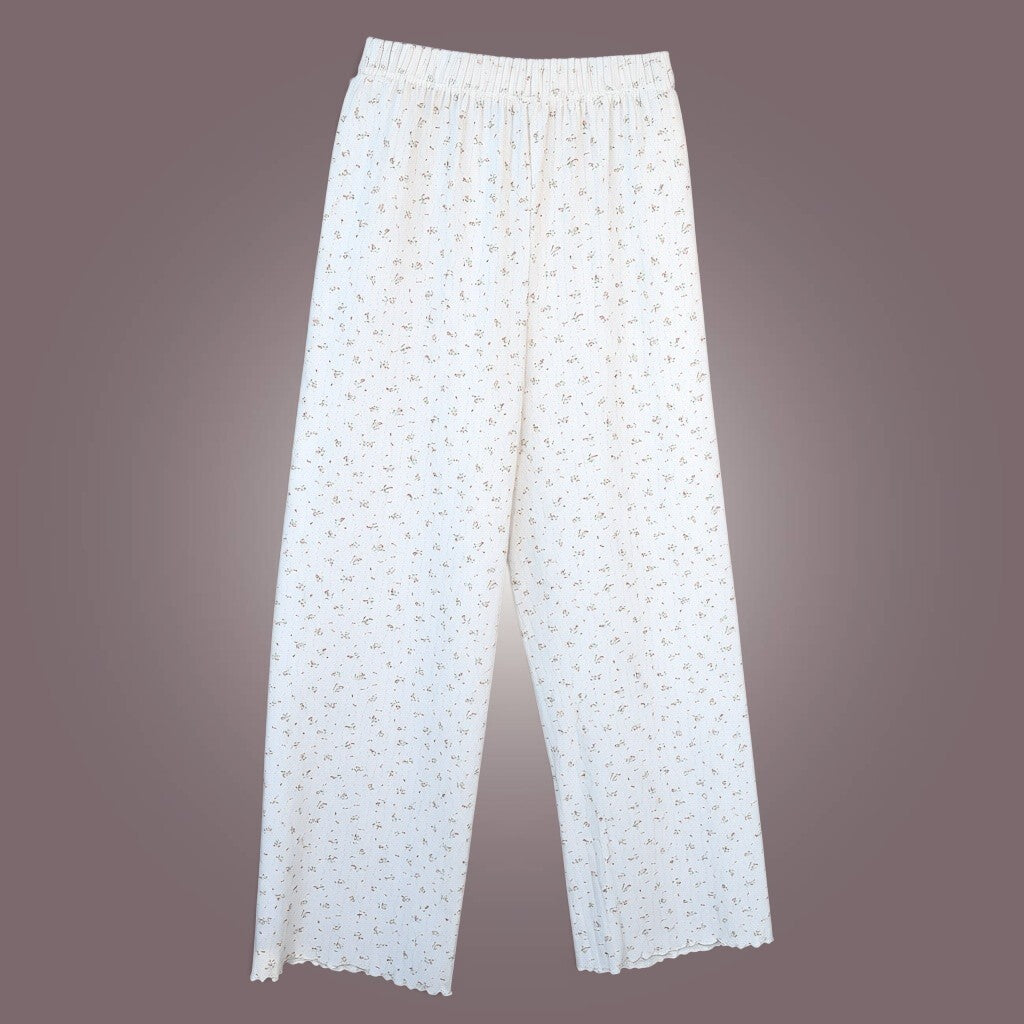 Dazy White Floral Lounge Pants | S