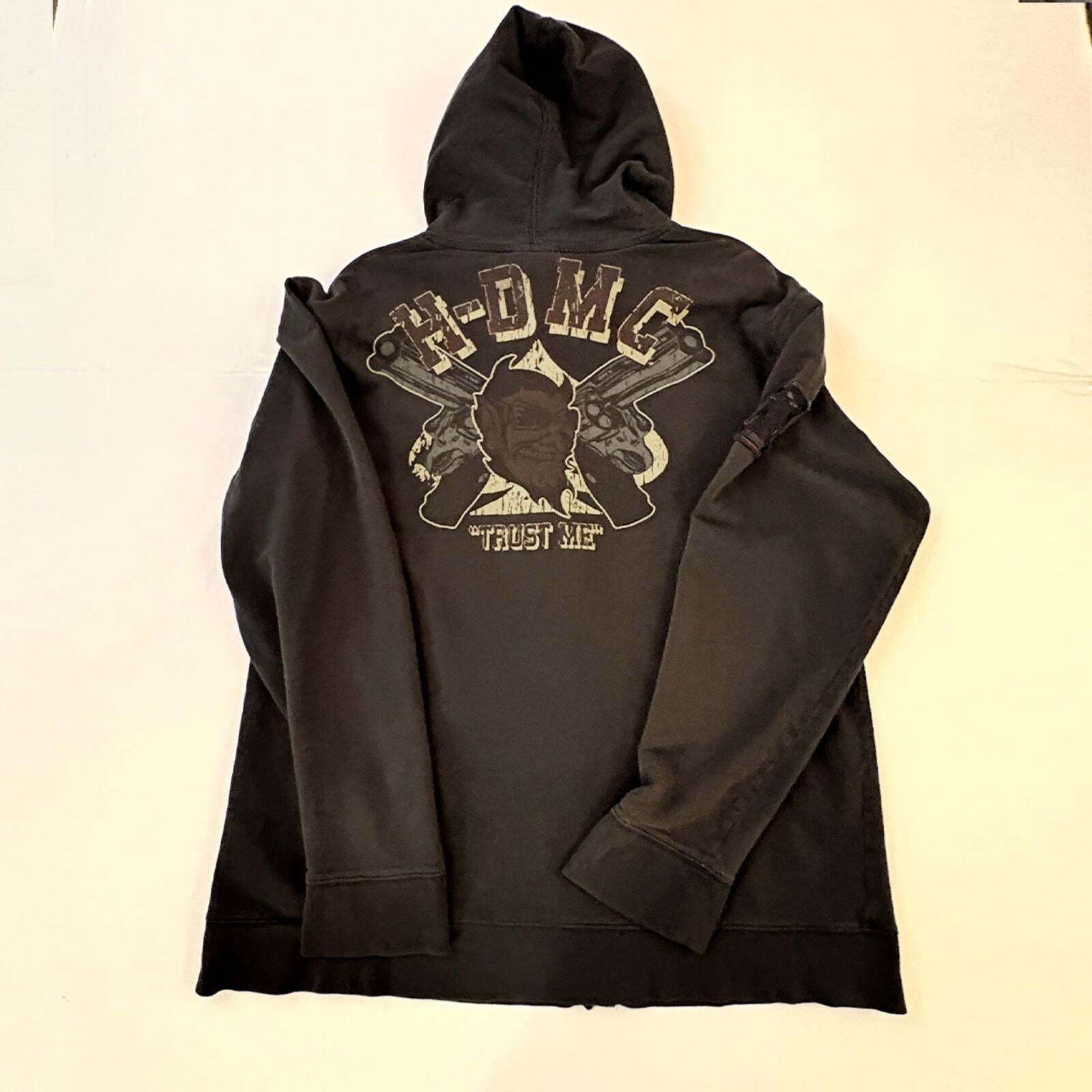 Harley-Davidson Black Full-Zip Hoodie with Hood and Graphic Back