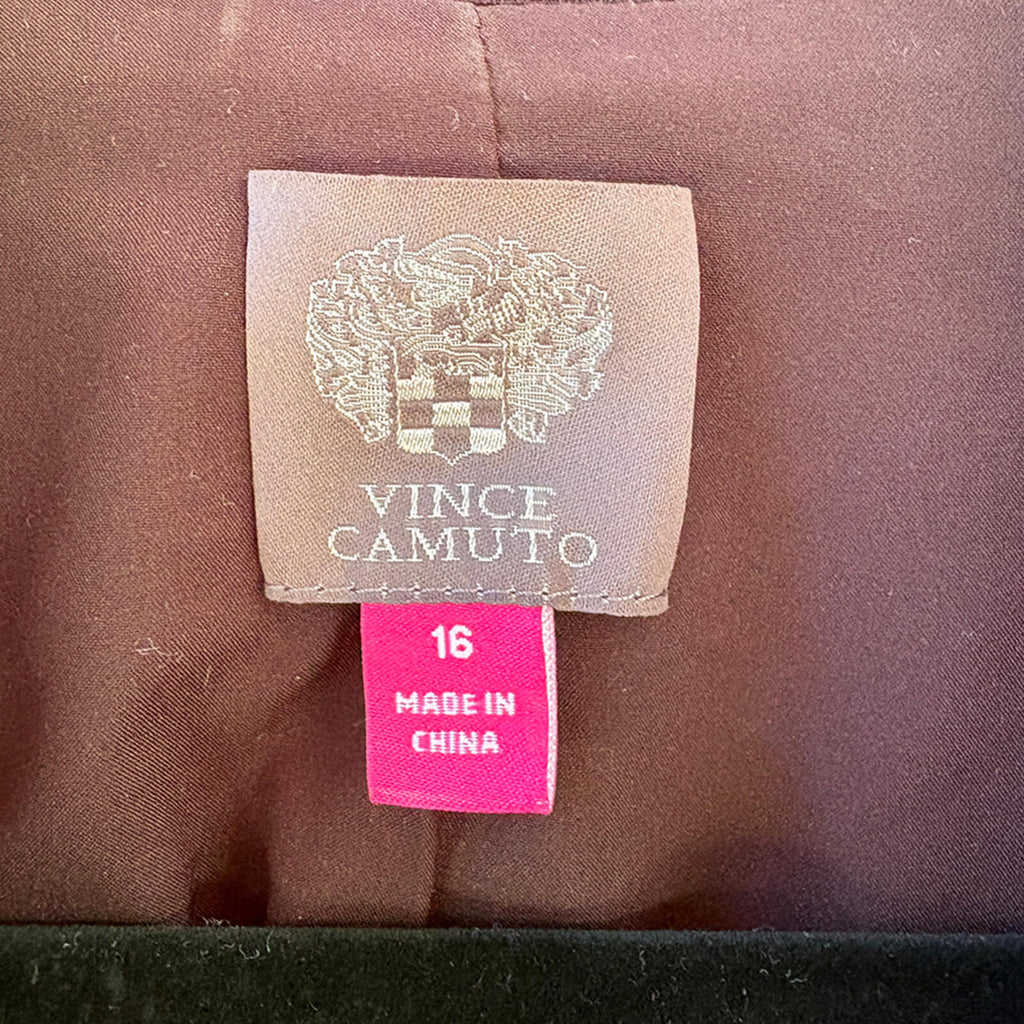 Vince Camuto Women's Black Blazer Size 16