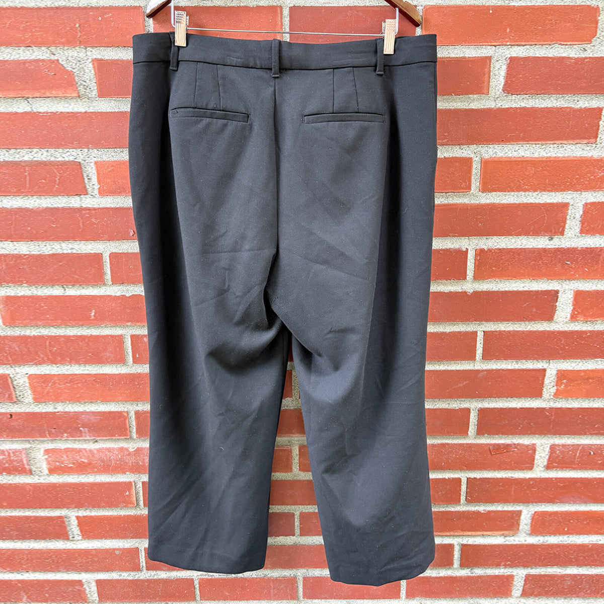 GAP Women's High Rise Wide-Leg Crop Pants Size 16 Black