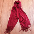 Red Fringe Scarf Wrap Shawl