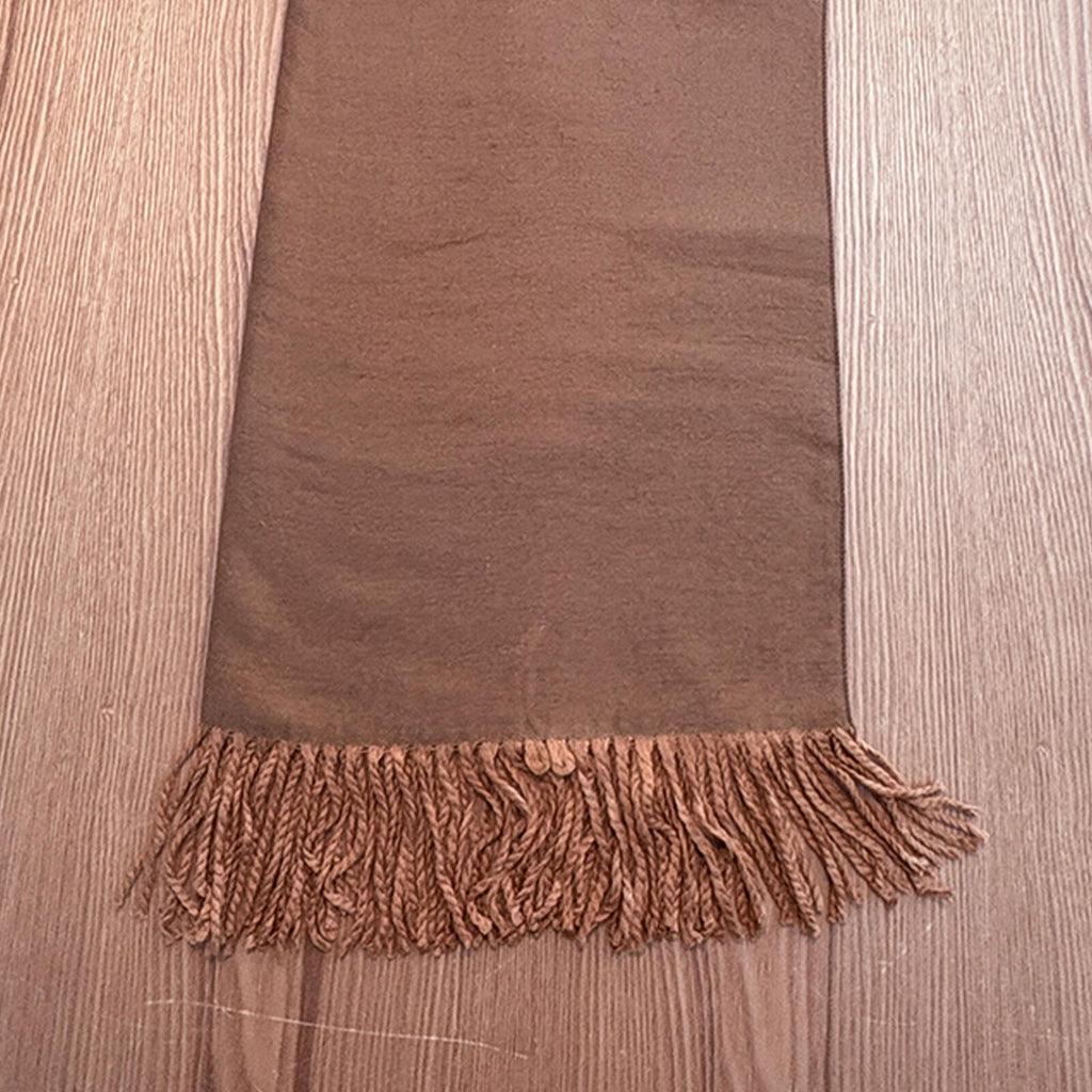 Two-Tone Brown Fringe Scarf Shawl
