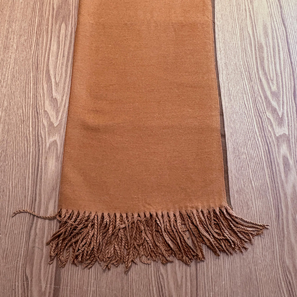 Two-Tone Brown Fringe Scarf Shawl