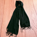 Black Fringe Scarf Wrap Shawl