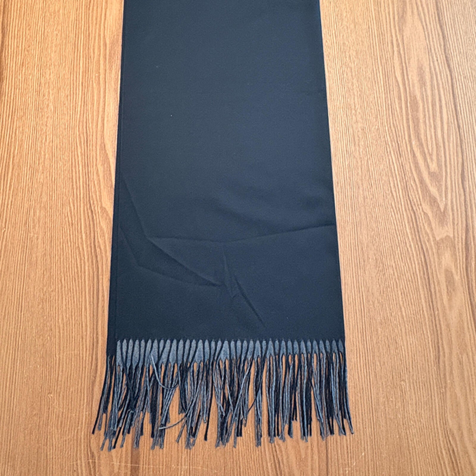 Black Fringe Lined Scarf Wrap Shawl-2