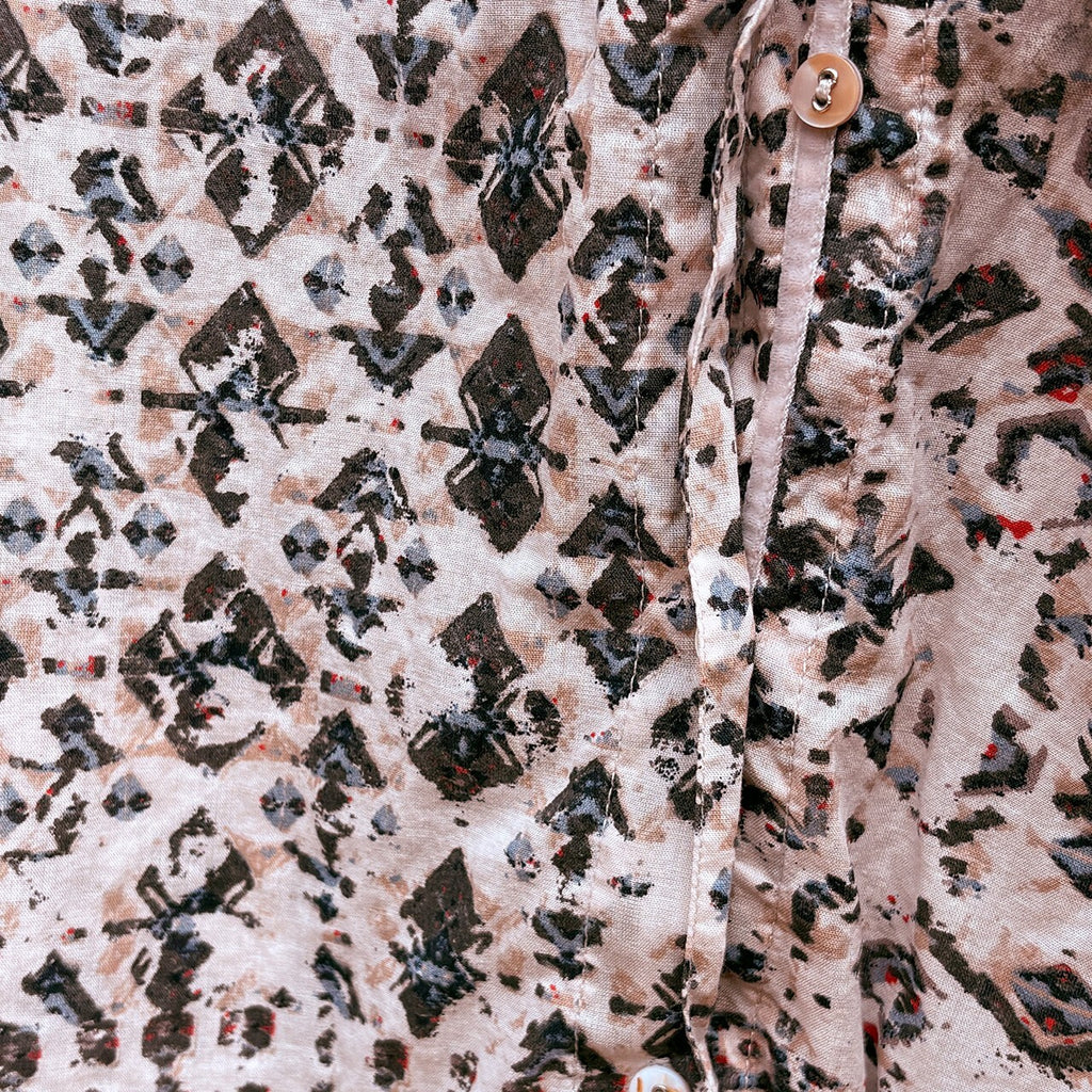 Caffé Marrahcsh Lightweight Patterned Button-Up Shirt