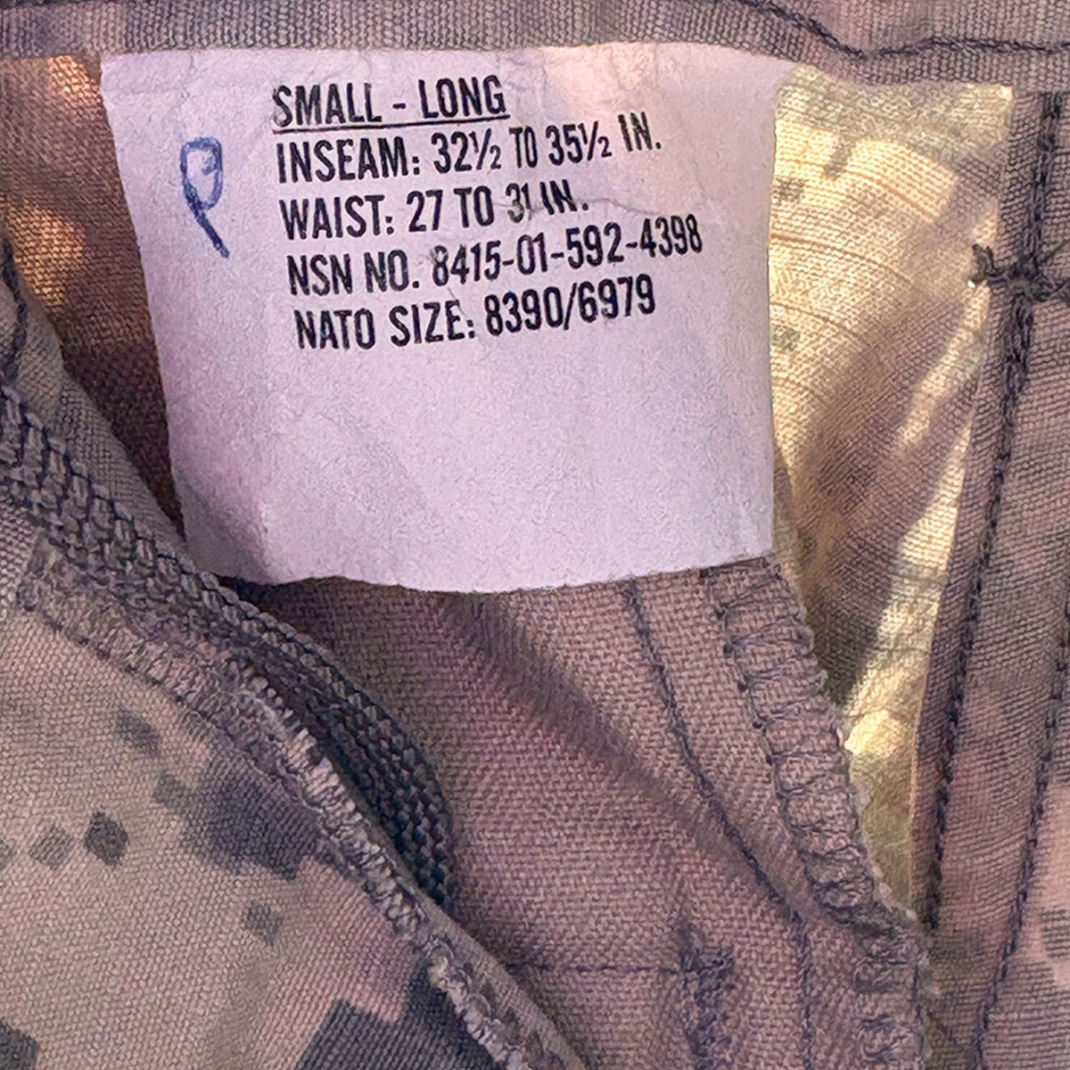U.S. Army Combat Uniform Trousers Small-Long