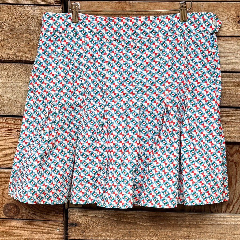 Maeve Pleated Mini Skirt | Geometric, 14