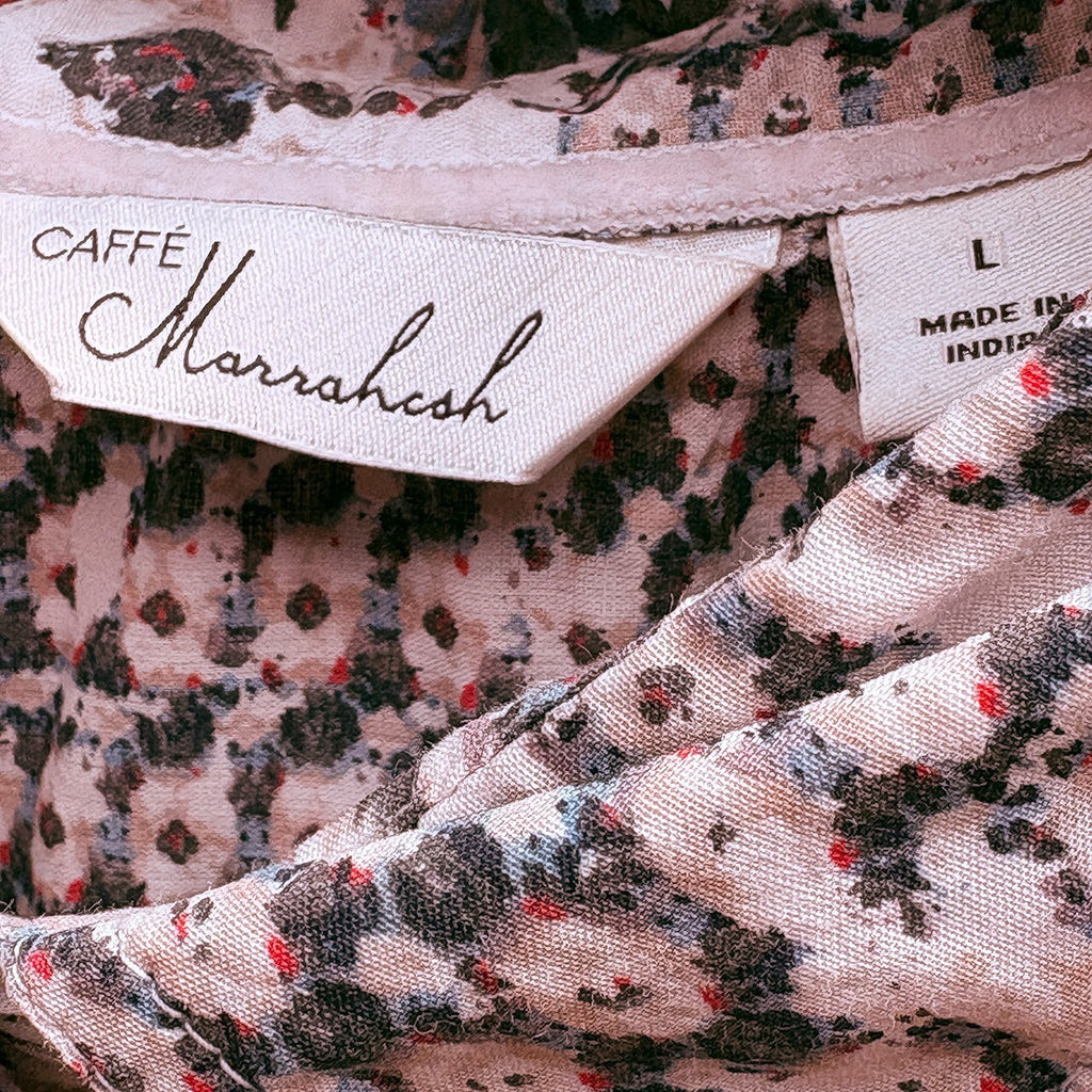 Caffé Marrahcsh Lightweight Patterned Button-Up Shirt