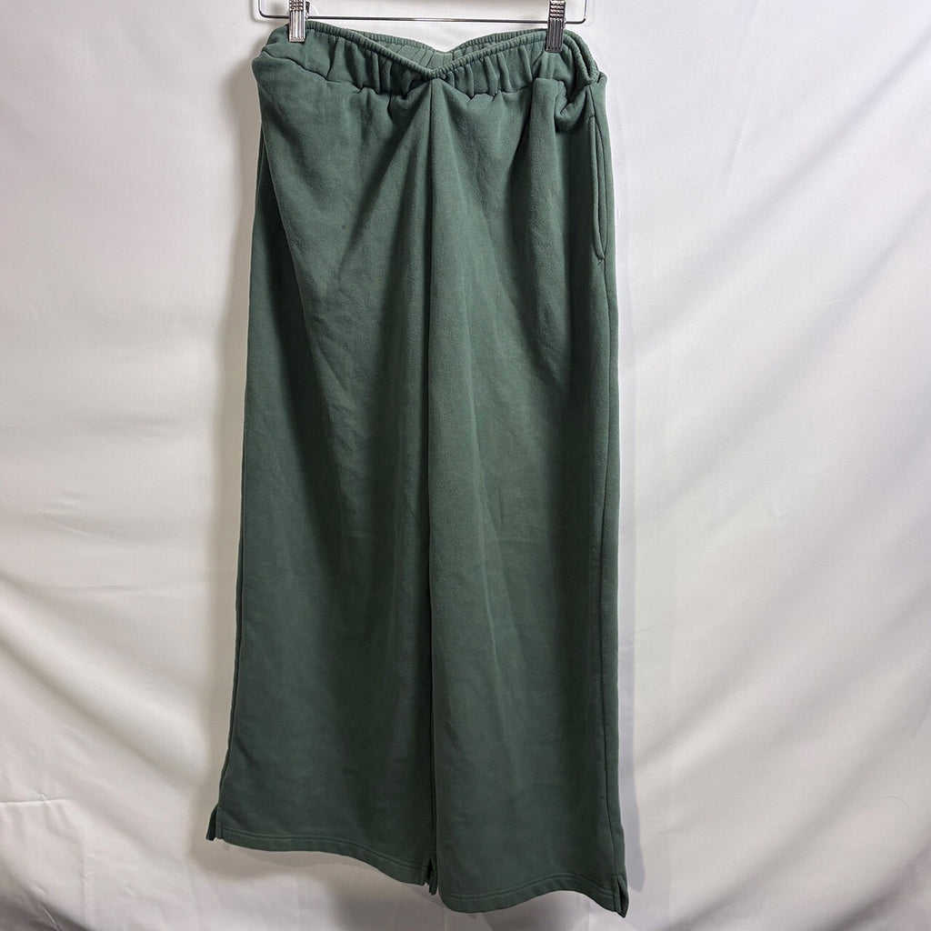 Out From Under Wide Leg Green Sweatpants, S