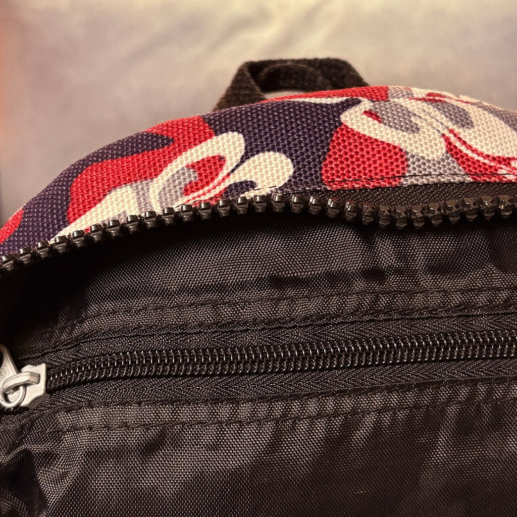 BULA Red and Black Floral Pattern Backpack