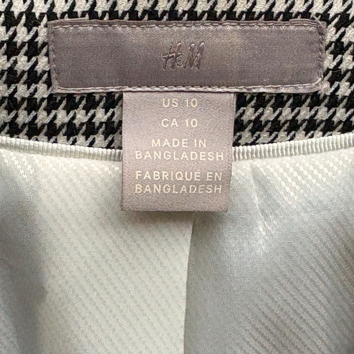 H&M Houndstooth Blazer | Black & White, 10