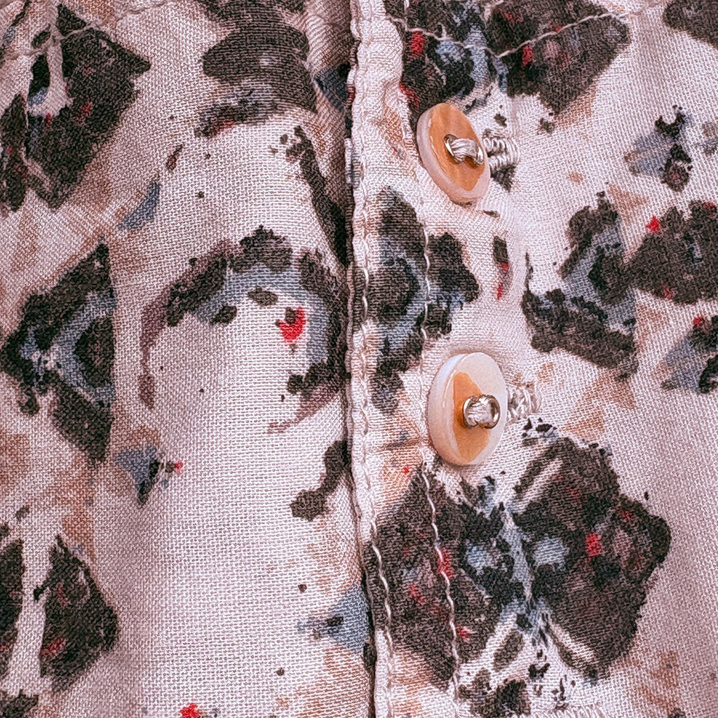 Caffé Marrahcsh Lightweight Patterned Button-Up Shirt