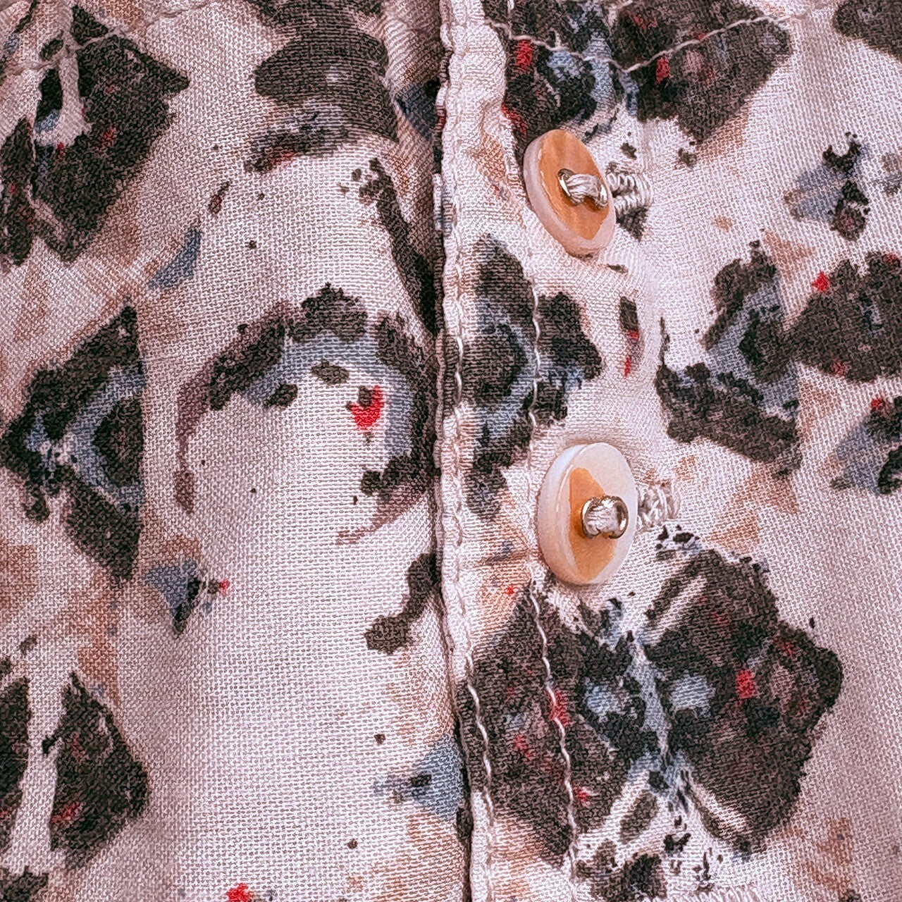 Caffé Marrahcsh Lightweight Patterned Button-Up Shirt