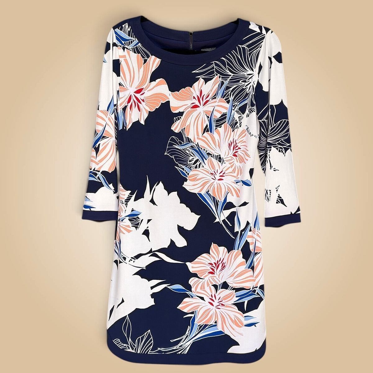 Vince Camuto Floral Sheath | Navy, 8