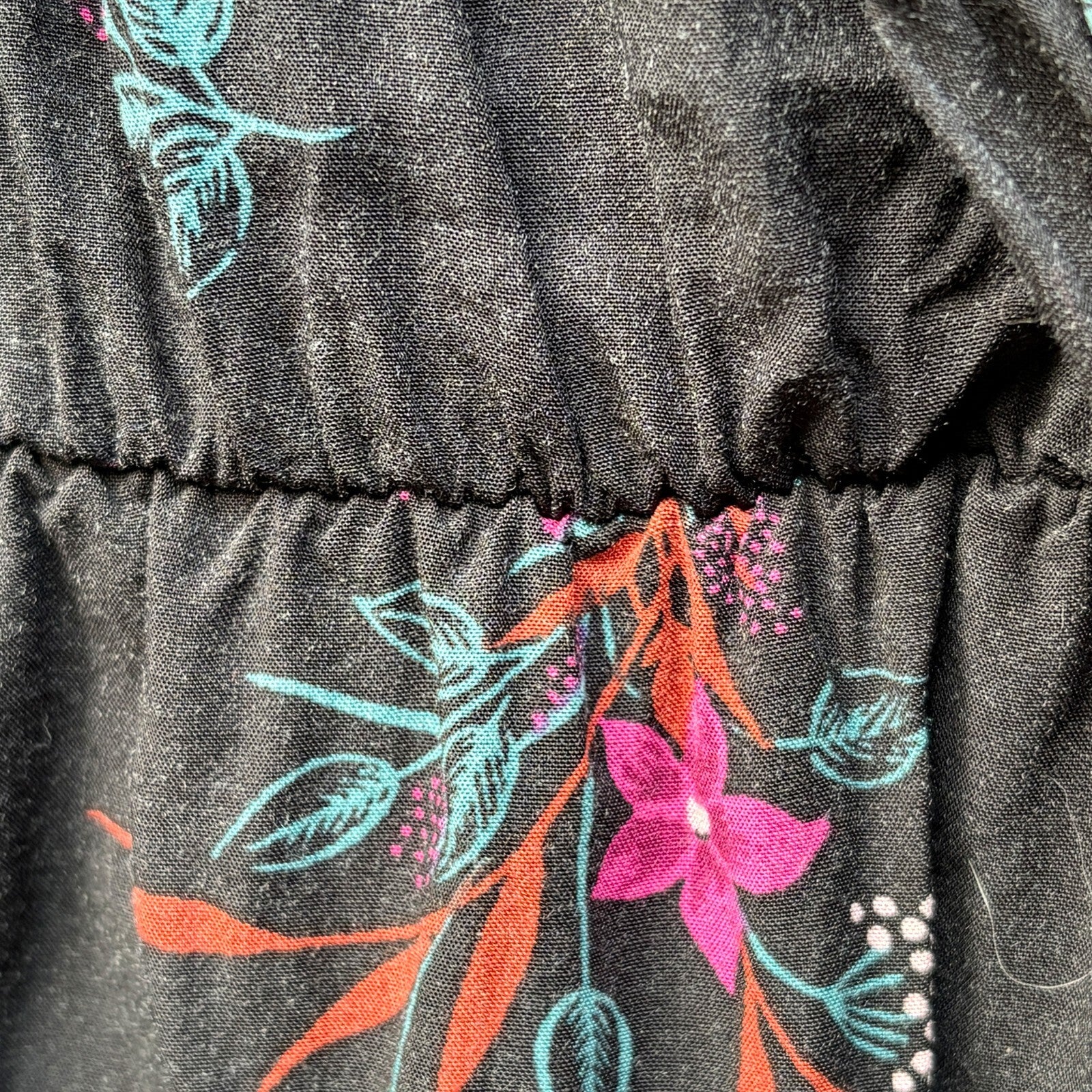 Gap Floral Wrap Dress | Black Multi, S