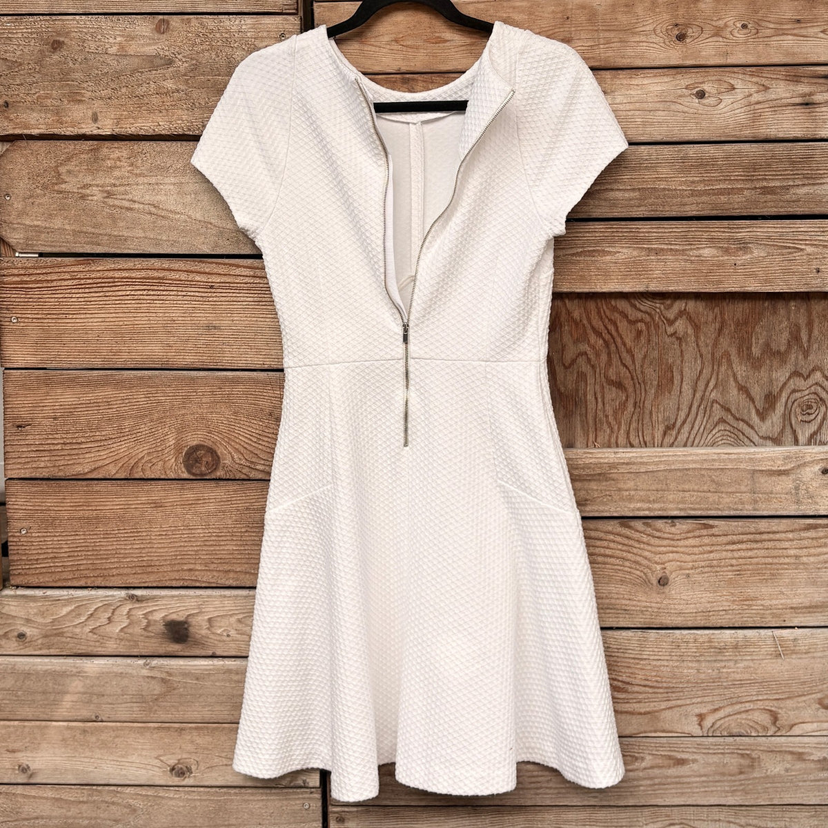 Banana Republic Textured Fit & Flare Dress