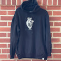 Niche Snowboards Black Hoodie with Anatomical Heart Print