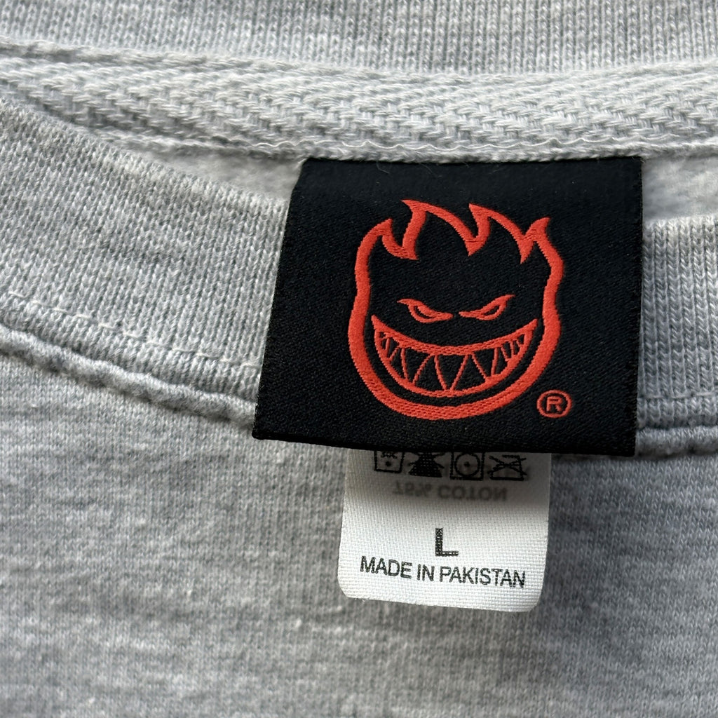 Spitfire Wheels Grey Crewneck Sweatshirt Size L