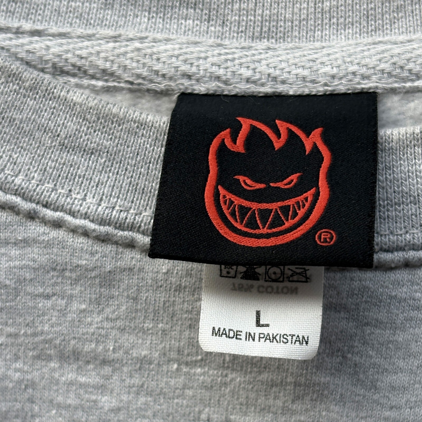 Spitfire Wheels Grey Crewneck Sweatshirt Size L