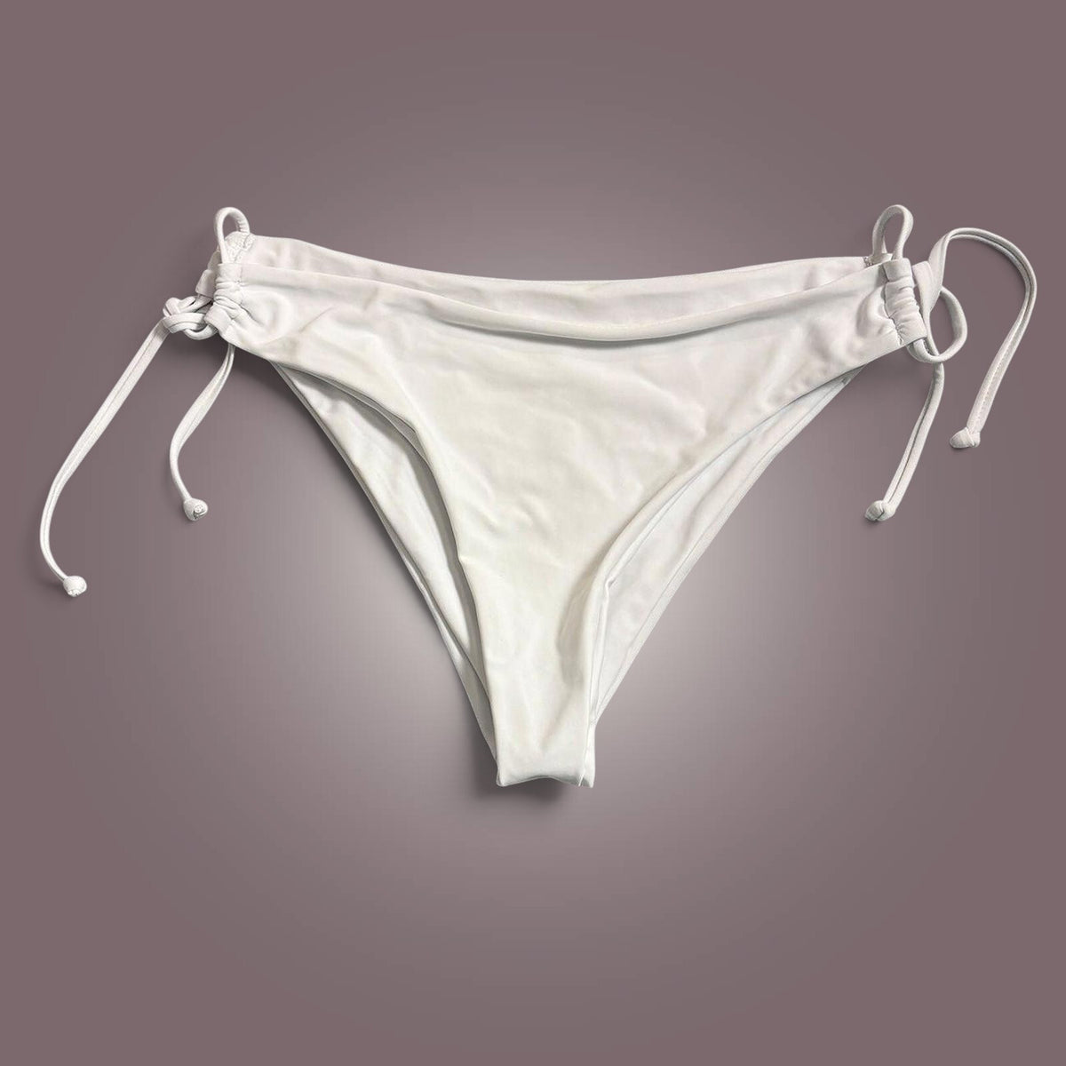 White Side Tie Bikini Bottoms Swimwear