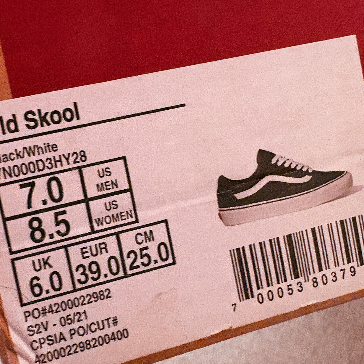 Vans Old Skool Black and White Sneakers Size 7 Men / 8.5 Women