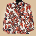 Topshop Button-Up Shirt | Coral Floral, 6