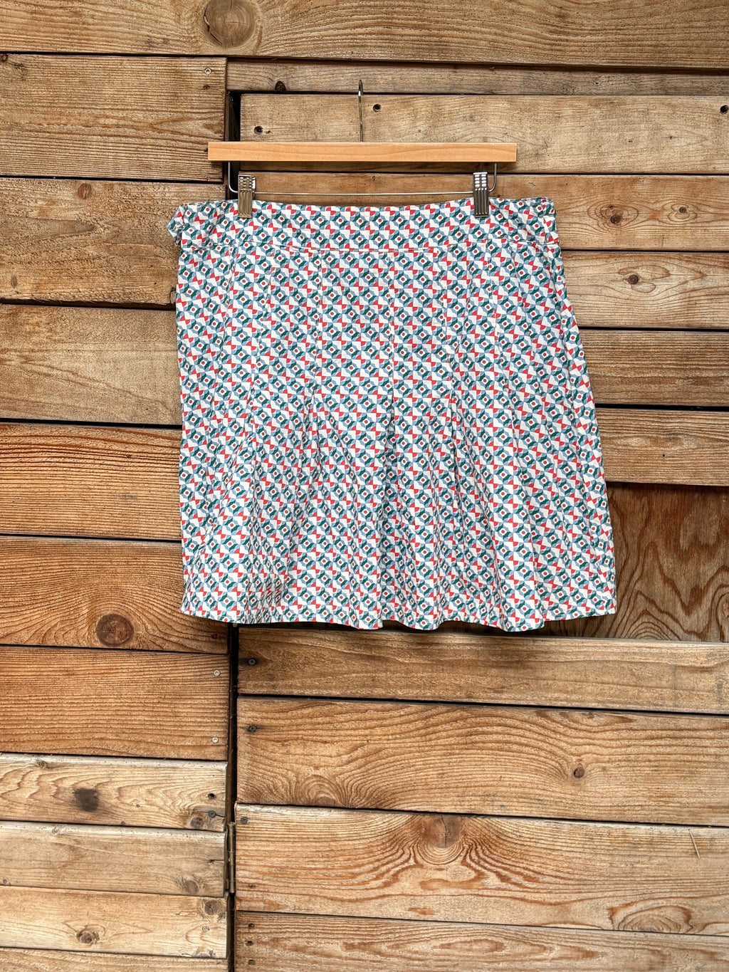 Maeve Pleated Mini Skirt | Geometric, 14